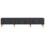 vidaXL Meuble TV avec tiroir Noir 147 x 34 5 x 30 cm Bois d'ingénierie