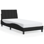 vidaXL Cadre de lit avec tête de lit Noir 90x200 cm Velours