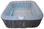Spa gonflable 6 places carré - sunspa - bandeau led inclus - dimensions : 185 x 185 cm