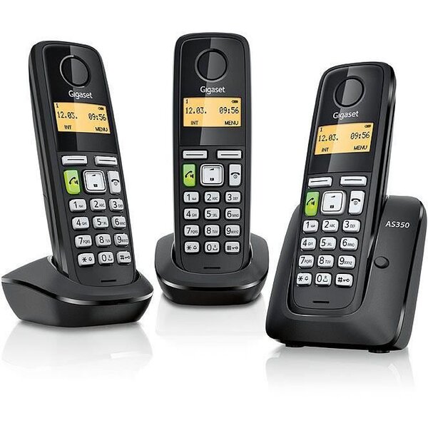 Gigaset- Pack téléphones senior AS350 TRIO Noir