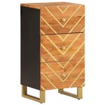 vidaXL Armoire latérale marron et noir 40x33 5x75 cm bois de manguier