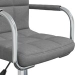 vidaXL Chaise pivotante de salle à manger Gris clair Tissu