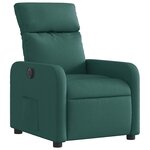 vidaXL Fauteuil inclinable électrique Vert foncé Tissu