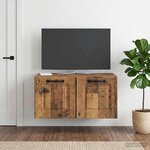 vidaXL Meuble TV mural Bois ancien 59 5 x 31 x 30 cm Bois d'ingénierie