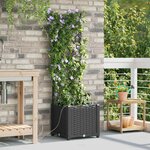 vidaXL Pots de jardin Noir 40 x 40 x 142 cm Acier