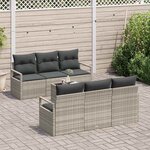 vidaXL Ensemble de canapé de jardin 7 Pièces Gris clair et gris foncé
