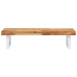 vidaXL Étagère de vasque murale acier et bois massif d'acacia