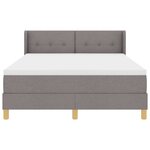 vidaXL Lit à ressorts avec matelas Taupe 190 x 140 cm Polyester