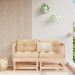 vidaXL Canapés d'angle avec coussins 2 Pièces bois de pin massif