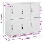 vidaXL Armoire à casiers Gris clair 90x45x92 5 cm Acier