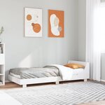 vidaXL Cadre de lit sans matelas blanc 90x200 cm bois de pin massif
