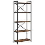 vidaXL Étagère Chêne fumé 60 x 30 x 155 cm Bois d'ingénierie