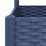 vidaXL Jardinière avec treillis bleu gris 120x40x121 5 cm PP