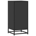 vidaXL Buffet noir 35 5x35x76 cm bois d'ingénierie et métal