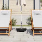 vidaXL Socle de parasol Granite 30 kg Rond Noir