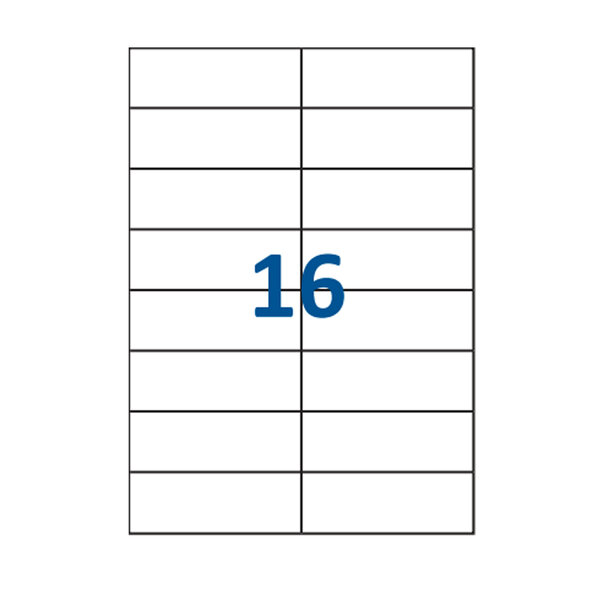 Lot de 200 Planches étiquettes autocollantes sur feuille A4 : 105 x 37 mm (16 étiquettes par feuille)