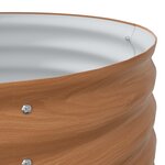 vidaXL Lit de jardin surélevé marron avec aspect bois 80x80x81 cm en acier