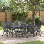 vidaXL Ensemble de salle à manger pour jardin 9 Pièces Acier