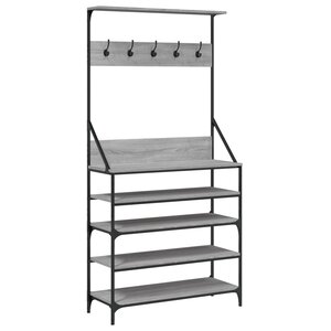 vidaXL Porte-vêtements et rangement des chaussures sonoma gris
