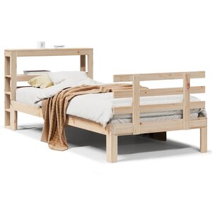 vidaXL Cadre de lit avec tête de lit sans matelas 90x200 cm