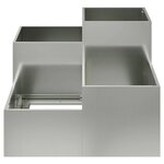 vidaXL Cache-pot de jardin Argent 80 x 80 x 60 cm Acier galvanisé