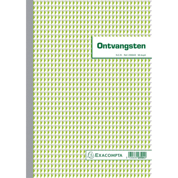 Manifold Reçus 29 7x21cm Cm 50 Feuillets Double Autocopiant Texte En Néerlandais - Blanc - X 5 - Exacompta