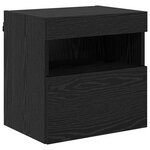 vidaXL Meuble TV avec LED 7 Pièces Chêne noir Bois d'ingénierie