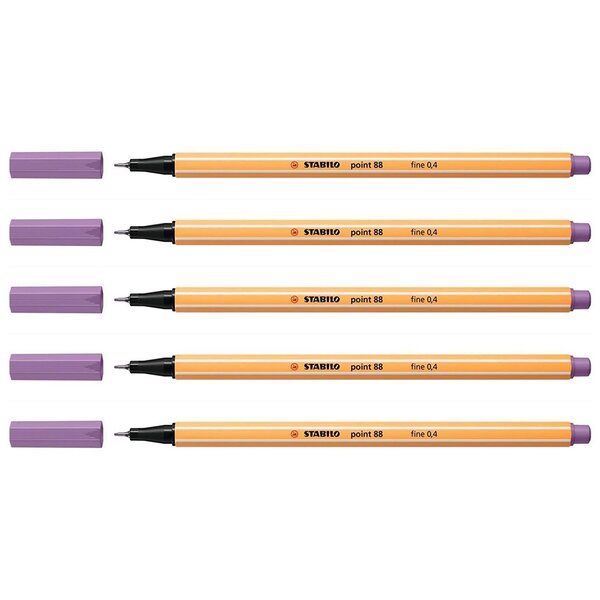 Feutre à Pointe Fine point 88 Mauve glycine x 5 STABILO