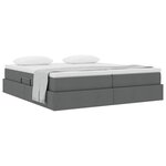 vidaXL Lit avec rangement et matelas Gris foncé 200 x 200 cm Polyester