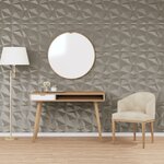 vidaXL Panneaux muraux 24 Pièces gris béton 50x50 cm XPS 6 m² losange