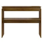 vidaXL Table console Chêne marron 102x30x80 cm Bois d'ingénierie