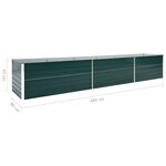 vidaXL Lit surélevé de jardin Acier galvanisé 480x80x45 cm Vert