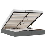 VidaXL Cadre de lit ottoman sans matelas gris foncé 160x200 cm tissu