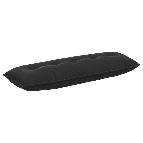 vidaXL Coussin de Dos Noir 140 x 50 cm Tissu en velours côtelé