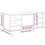 vidaXL Meuble TV Sonoma gris 102x35 5x36 5 cm Bois d'ingénierie