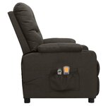 vidaXL Fauteuil électrique de massage Taupe Tissu