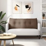 vidaXL Coussin de Dos Marron 120 x 24 x 50 cm tissu