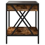 vidaXL Table basse avec LED Infinity chêne fumé 40x40x49 cm