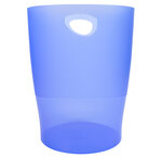 Corbeille à papier ECOBIN Linicolor bleu glacé transparent EXACOMPTA