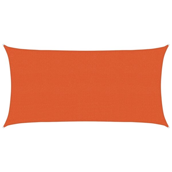 vidaXL Voile d'ombrage 160 g/m² Orange 2 5x5 m PEHD