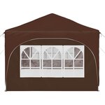 vidaXL Tente de fête pop-up 575 x 288 x 245 cm Marron Tissu Oxford