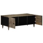 vidaXL Table basse gris clair 100x54x40 cm bois massif de manguier