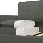 vidaXL Ensemble de Canapés 2 Pièces Gris foncé Tissu