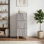 vidaXL Armoire à tiroirs Sonoma gris 33 x 34 5 x 90 cm