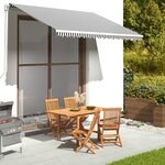 vidaXL Tissu de remplacement pour auvent Anthracite et blanc 3 5x2 5 m