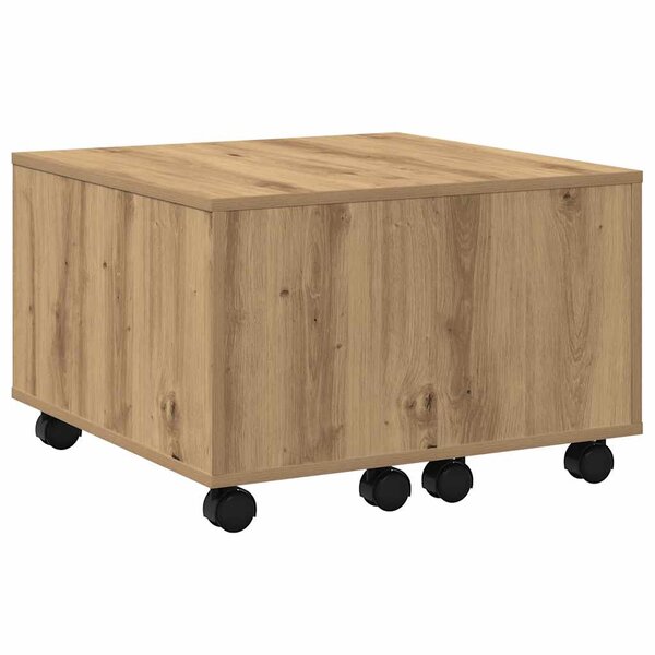 vidaXL Table basse chêne artisanal 60x60x38 cm bois d'ingénierie