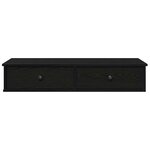 vidaXL Étagère murale et tiroirs noir 100x37 5x19 cm bois d'ingénierie