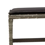 vidaXL Ensemble à manger de jardin 11Pièces avec coussins gris poly rotin