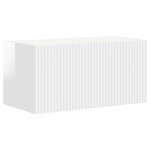 vidaXL Ensemble meuble TV 2 Pièces Blanc brillant Bois d'ingénierie