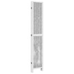 vidaXL Cloison de séparation 6 panneaux blanc bois de paulownia massif